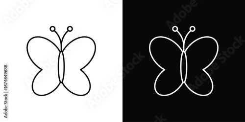 Butterfly icon logo. symbol vector set.