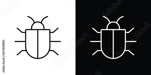 Bug icon logo. symbol vector set.