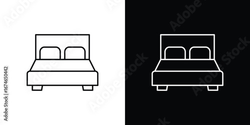 Bed icon logo. symbol vector set.