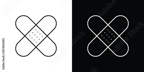 Band aid icon logo. symbol vector set.