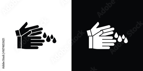 Wash your hands icon. filled flat sign for mobile concept and web