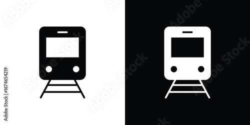 Train icon. filled flat sign for mobile concept and web