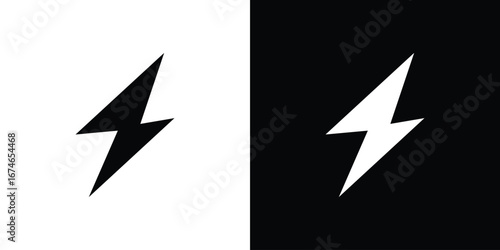 Thunder bolt icon. filled flat sign for mobile concept and web