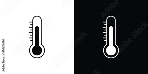 Temperature icon. filled flat sign for mobile concept and web