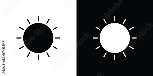 Sun icon. filled flat sign for mobile concept and web