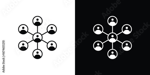 Social network icon. filled flat sign for mobile concept and web