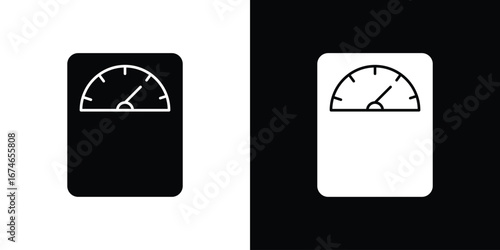 Scale icon. filled flat sign for mobile concept and web