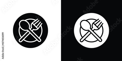 Restaurant icon. filled flat sign for mobile concept and web