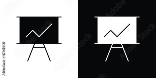 Presentation icon. filled flat sign for mobile concept and web