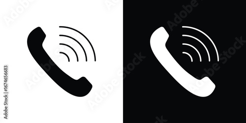 Phone call icon. filled flat sign for mobile concept and web