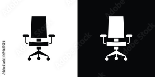 Office chair icon. filled flat sign for mobile concept and web