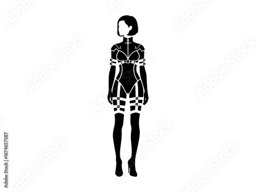 Female BDSM outfit in heels Dummy outfit