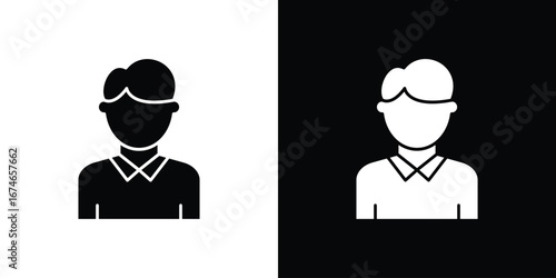 Man icon. filled flat sign for mobile concept and web