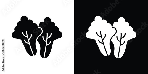 Lettuce icon. filled flat sign for mobile concept and web