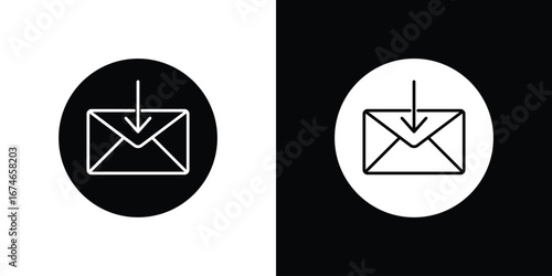 Inbox icon. filled flat sign for mobile concept and web
