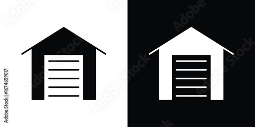 Garage icon. filled flat sign for mobile concept and web