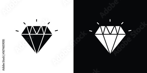 Gem icon. filled flat sign for mobile concept and web