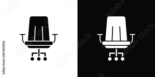 Gaming chair icon. filled flat sign for mobile concept and web