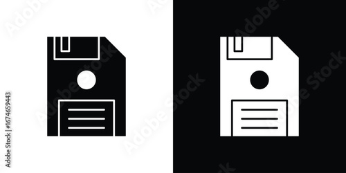 Floppy disk icon. filled flat sign for mobile concept and web