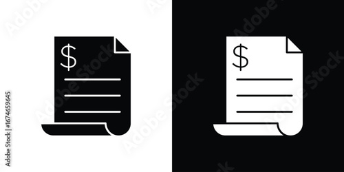 File invoice icon. filled flat sign for mobile concept and web