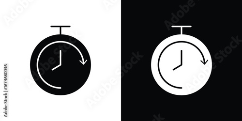 Down time icon. filled flat sign for mobile concept and web
