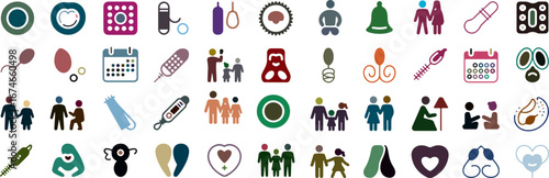 Family people health symbols medical