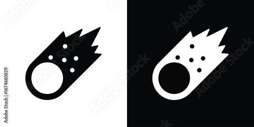 Comet icon. filled flat sign for mobile concept and web