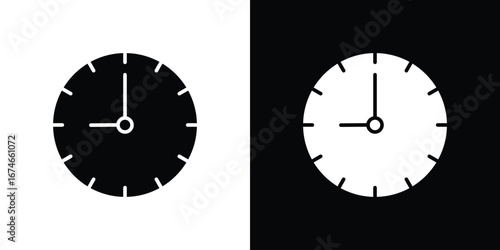Clock nine icon. filled flat sign for mobile concept and web