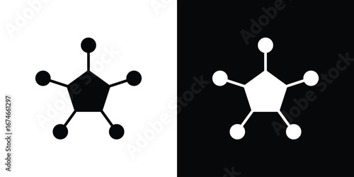 Chart connected icon. filled flat sign for mobile concept and web