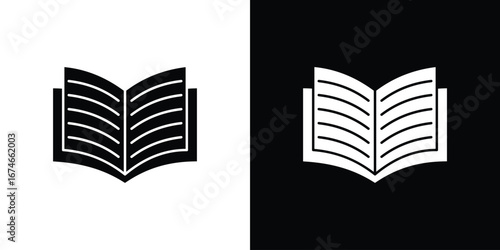 Book open icon. filled flat sign for mobile concept and web