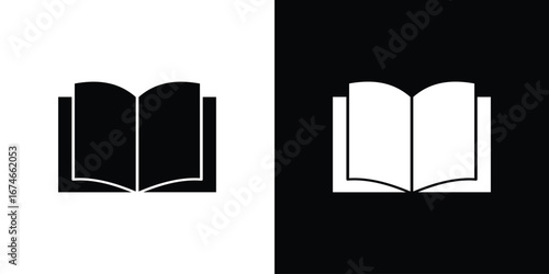 Book icon. filled flat sign for mobile concept and web