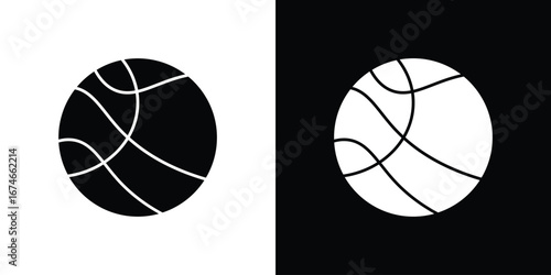 Basketball icon. filled flat sign for mobile concept and web