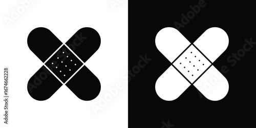 Band aid icon. filled flat sign for mobile concept and web