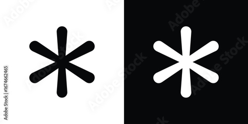 Asterisk icon. filled flat sign for mobile concept and web