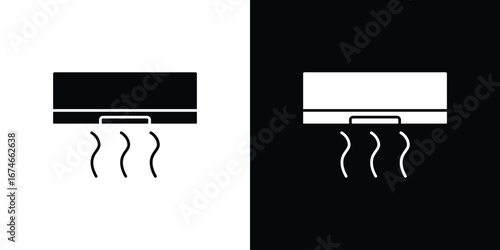 Air conditioner icon. filled flat sign for mobile concept and web