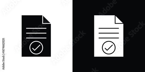 Accept document icon. filled flat sign for mobile concept and web