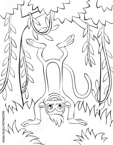 Mankey jumping in tree.eps