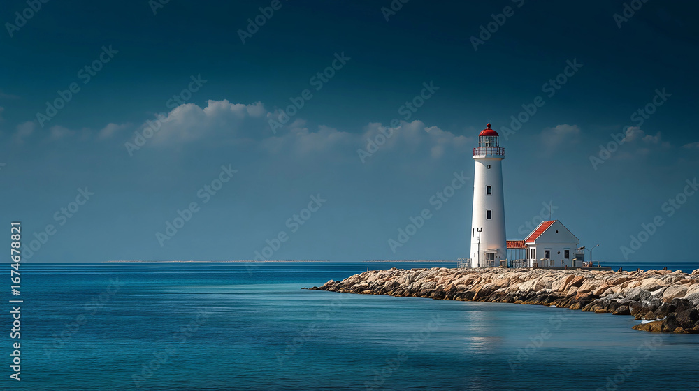 Coastal Sentinel: A stoic lighthouse stands guard, its beacon guiding ships through the vast, endless sea, capturing the essence of security and exploration. Coastal Sentinel: A stoic lighthouse stands guard, its beacon guiding ships through the vast, endless sea, capturing the essence of security and exploration.