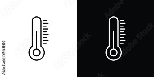 Temperature icon. Isolated Line Icon.