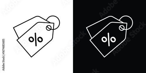 Tags icon. Isolated Line Icon.