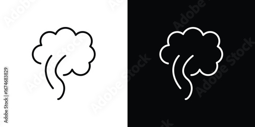 Smoke icon. Isolated Line Icon.
