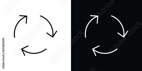 Recycle icon. Isolated Line Icon.