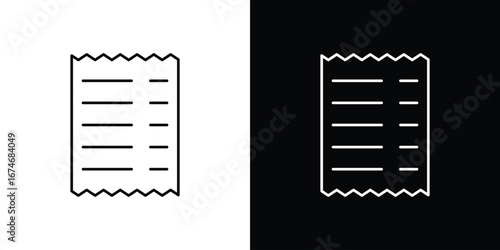 Receipt icon. Isolated Line Icon.