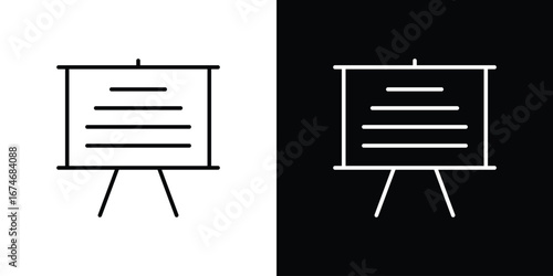 Presentation icon. Isolated Line Icon.