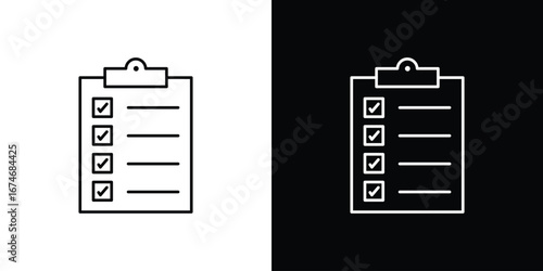 List check icon. Isolated Line Icon.