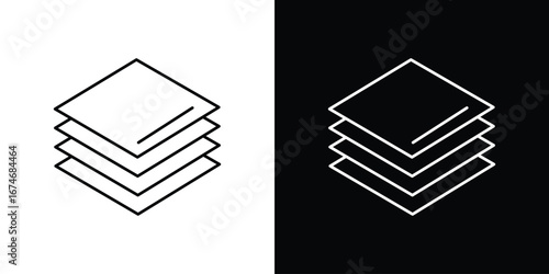 Layers icon. Isolated Line Icon.