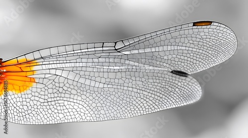 Closeup Dragonfly Wing Detail Macro Photography