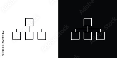 Chart tree icon. Isolated Line Icon.