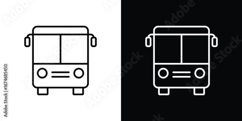 Bus icon. Isolated Line Icon.