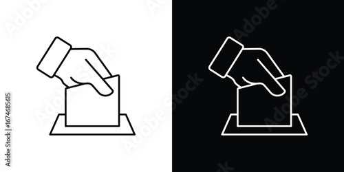 Ballot icon. Isolated Line Icon.